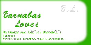 barnabas lovei business card